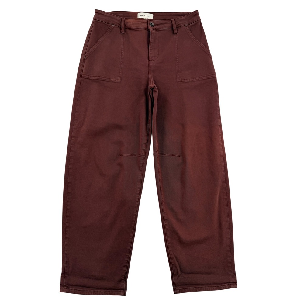 Risen Jeans Mahogany Brown Wide Leg Utility Pants High Rise Size 11/30 PGA21344